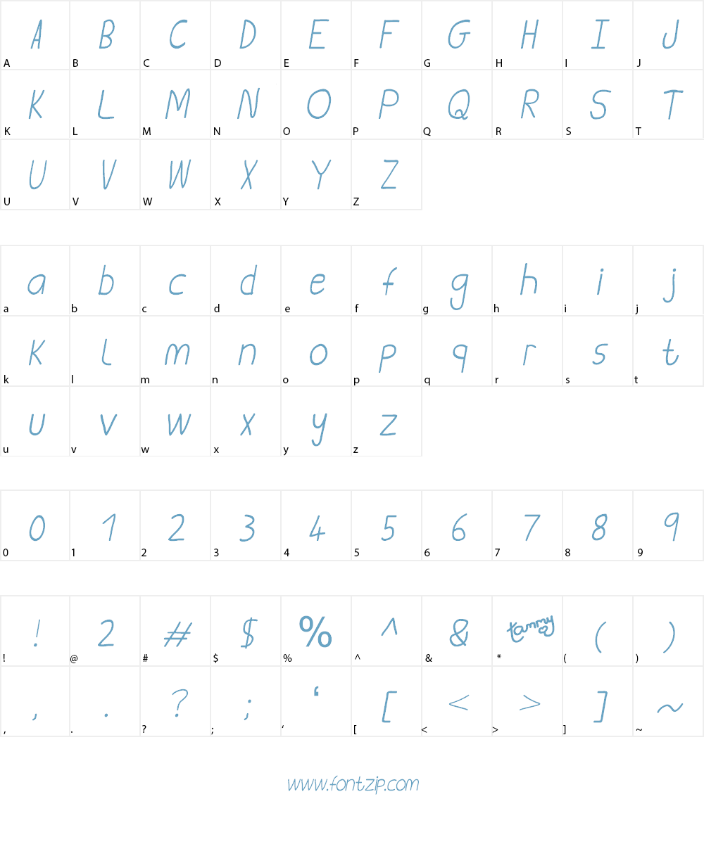 Tammy Font Character